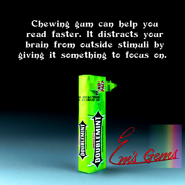 chewing gum helps you read