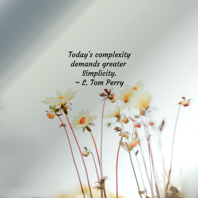 Greater Simplicity
