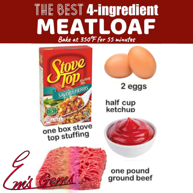 4 Ingredient Stove Top Meatloaf