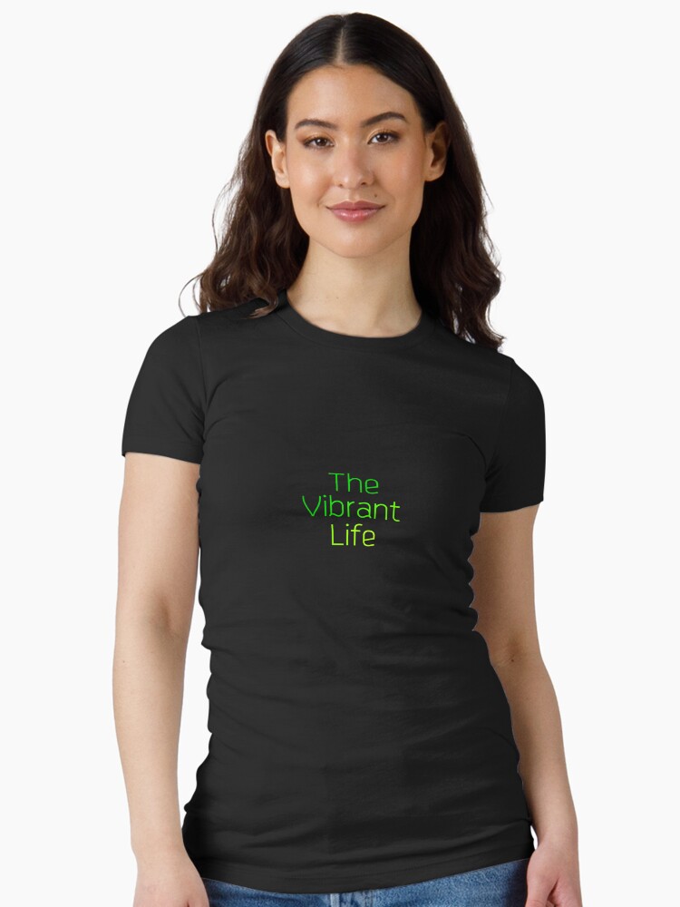 Woman wearing The Vibrant Life Logo tee